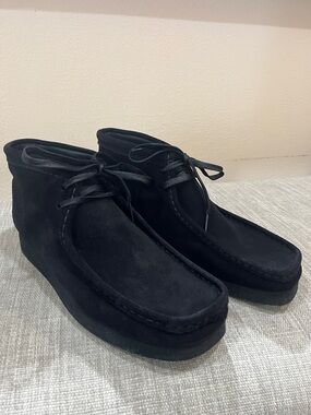 Clarks Black Suede Chukka Boots